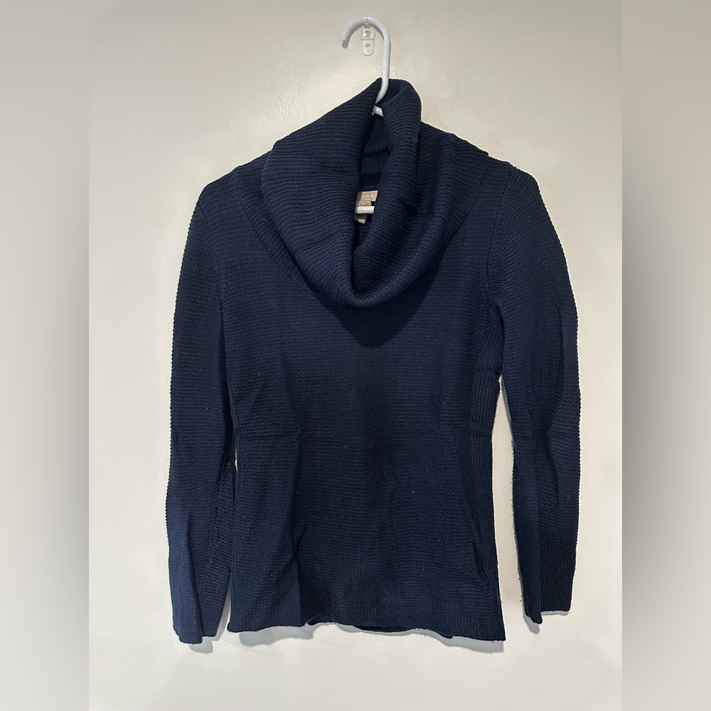 Banana Republic Deep Blue Cowl Neck Sweater